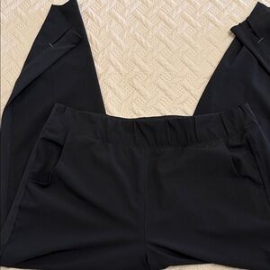 ZELOS Women's Black Ankle Travel Pants-Large